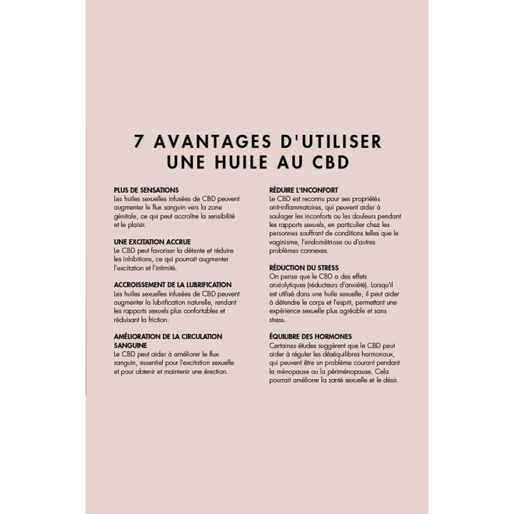 Huile stimulante au CBD Slow Sex - Bijoux Indiscrets